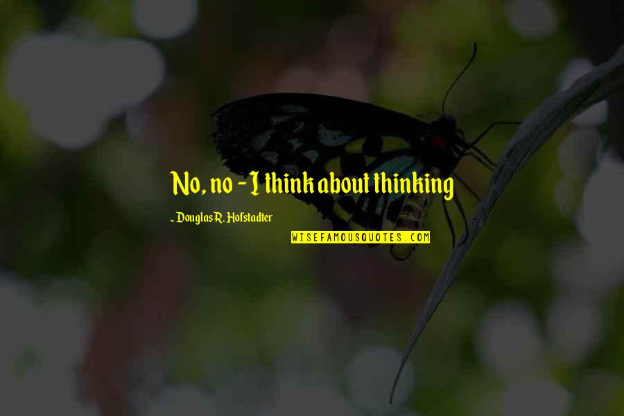 Thrashings Quotes By Douglas R. Hofstadter: No, no - I think about thinking