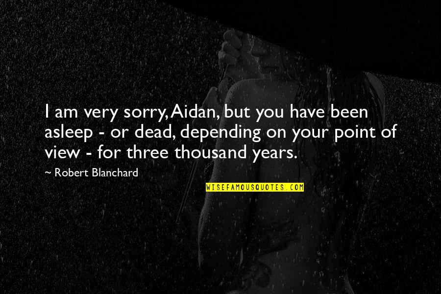 Three Point Quotes By Robert Blanchard: I am very sorry, Aidan, but you have