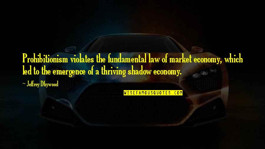 Thriving Quotes By Jeffrey Dhywood: Prohibitionism violates the fundamental law of market economy,