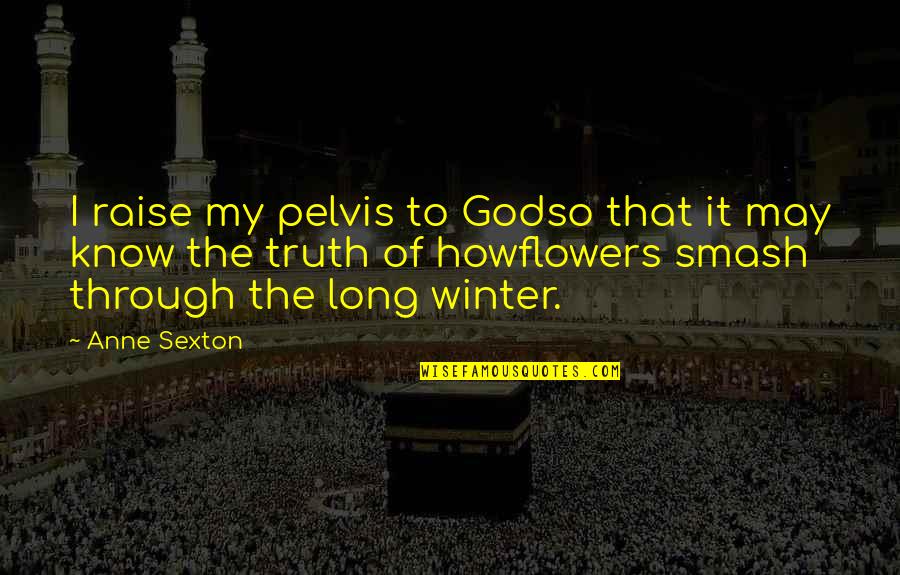 Through Flowers Quotes By Anne Sexton: I raise my pelvis to Godso that it Through Flowers Quotes By Anne Sexton: I raise my pelvis to Godso that it