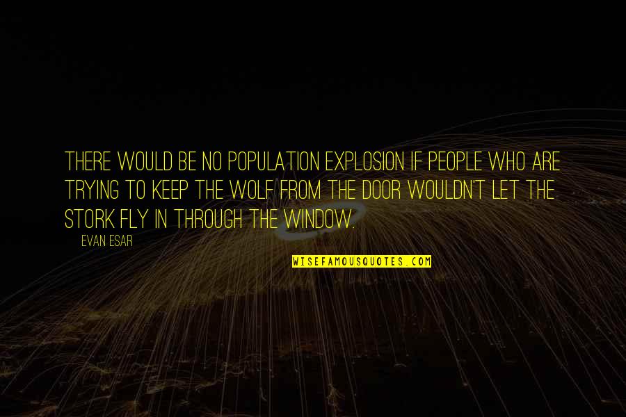 Through The Window Quotes By Evan Esar: There would be no population explosion if people