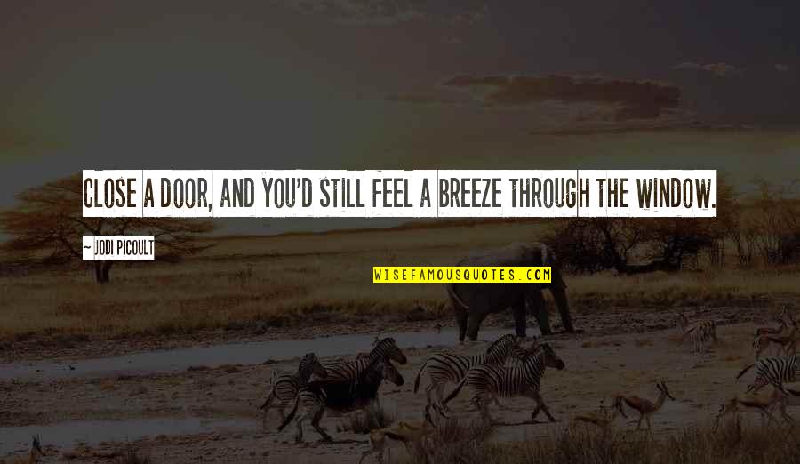 Through The Window Quotes By Jodi Picoult: Close a door, and you'd still feel a