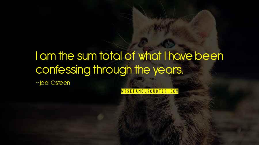 Through The Years Quotes By Joel Osteen: I am the sum total of what I