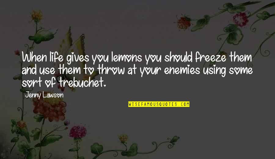 Throw Lemons Quotes By Jenny Lawson: When life gives you lemons you should freeze