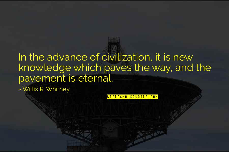 Throw Shade Quotes By Willis R. Whitney: In the advance of civilization, it is new