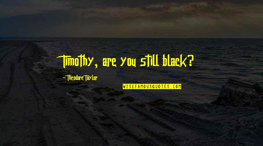 Throwing Away Friendship Quotes By Theodore Taylor: Timothy, are you still black?