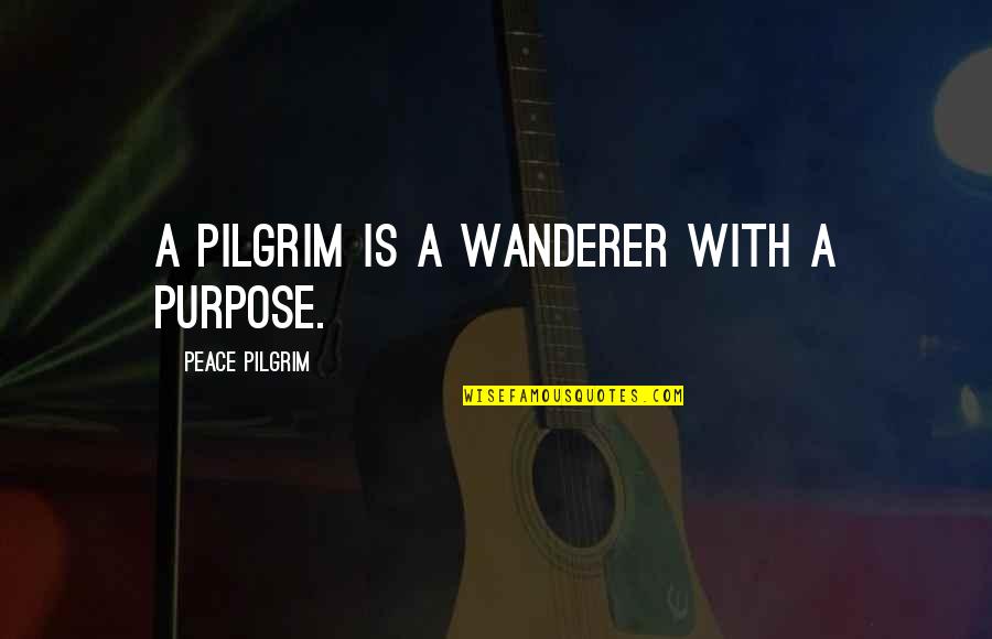 Throwing Pottery Quotes By Peace Pilgrim: A pilgrim is a wanderer with a purpose.