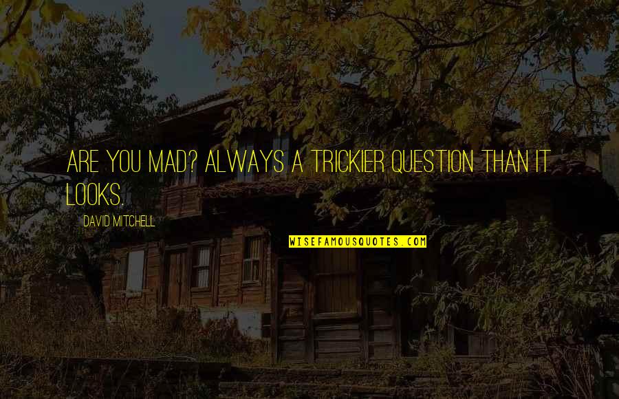 Thrusters Meme Quotes By David Mitchell: Are you mad? Always a trickier question than