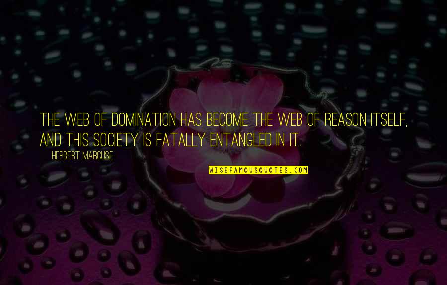 Thunder Sky Kennels Quotes By Herbert Marcuse: The web of domination has become the web Thunder Sky Kennels Quotes By Herbert Marcuse: The web of domination has become the web