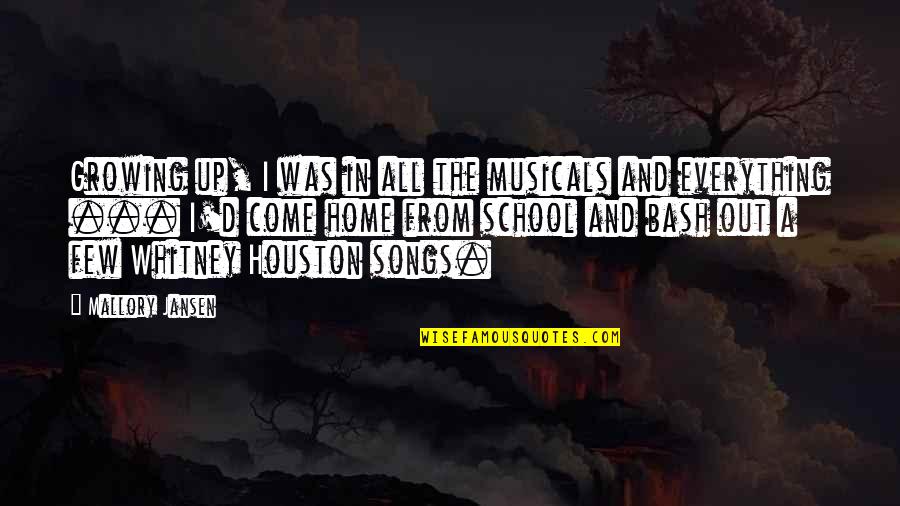 Thurauen Quotes By Mallory Jansen: Growing up, I was in all the musicals Thurauen Quotes By Mallory Jansen: Growing up, I was in all the musicals
