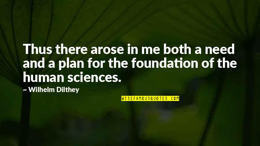 Thus Quotes By Wilhelm Dilthey: Thus there arose in me both a need