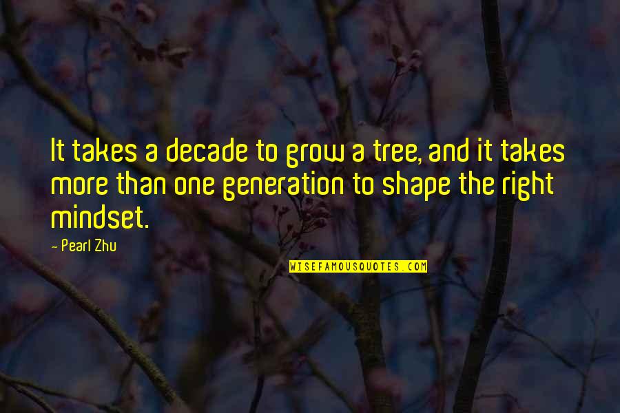 Thusness Quotes By Pearl Zhu: It takes a decade to grow a tree,