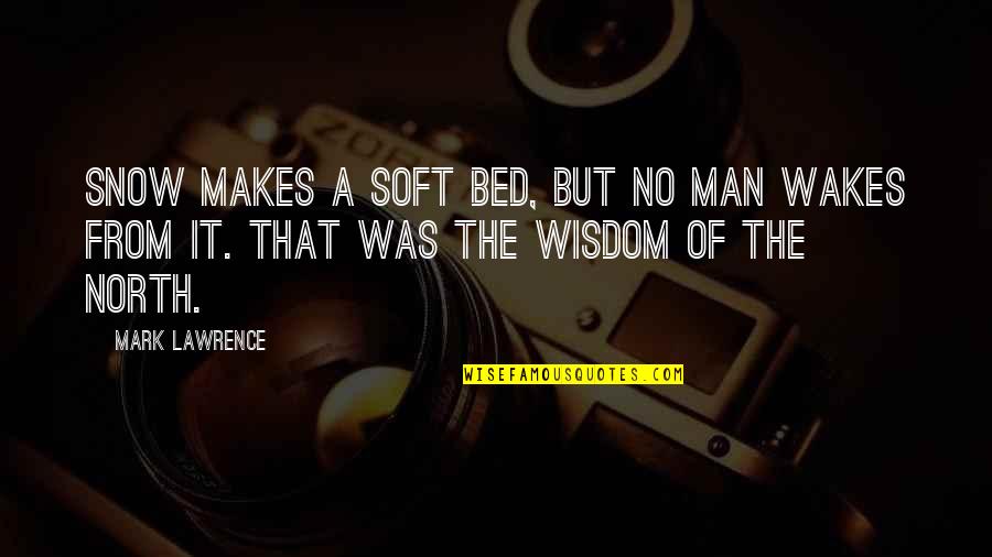 Thuyngashop Quotes By Mark Lawrence: Snow makes a soft bed, but no man