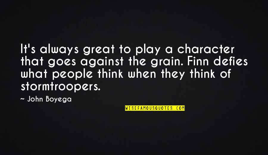 Thybulle Nba Quotes By John Boyega: It's always great to play a character that Thybulle Nba Quotes By John Boyega: It's always great to play a character that