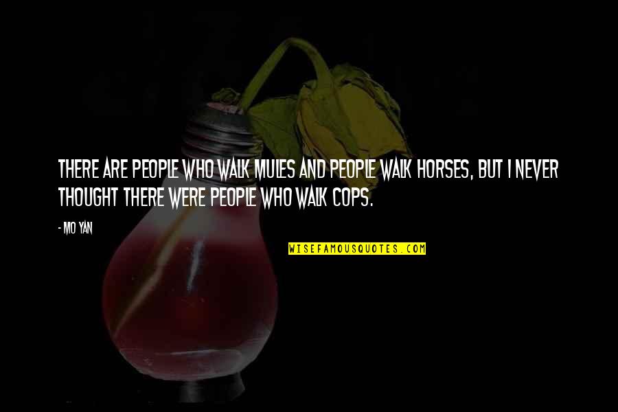 Thyrse Dionysos Quotes By Mo Yan: There are people who walk mules and people