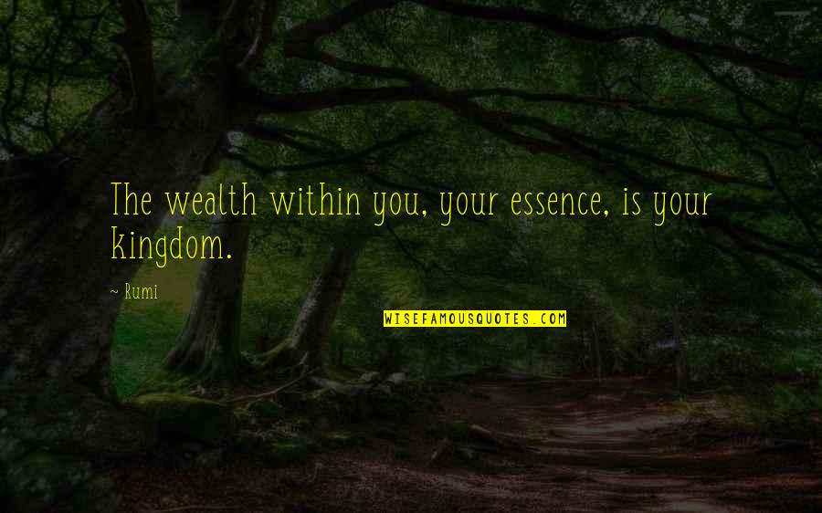 Thyssen Museum Quotes By Rumi: The wealth within you, your essence, is your