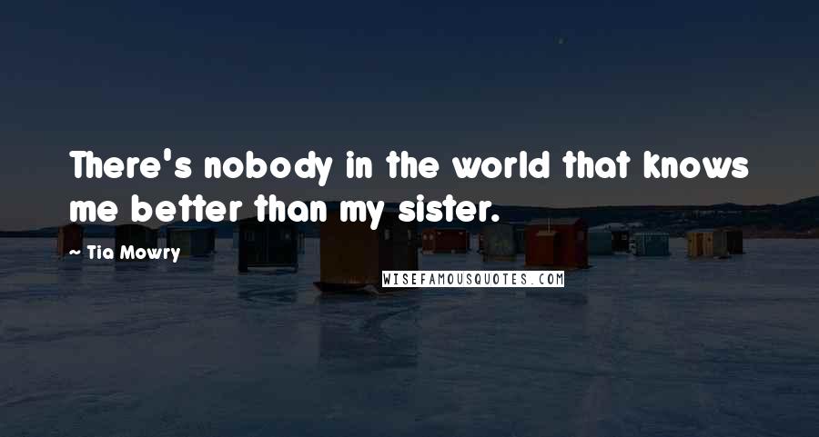 Tia Mowry quotes: There's nobody in the world that knows me better than my sister.