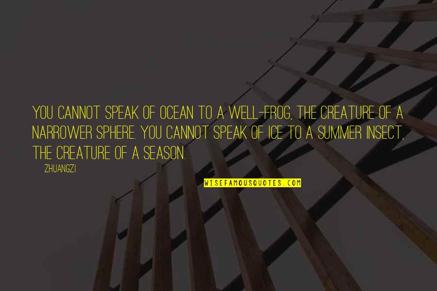 Tibet Travel Quotes By Zhuangzi: You cannot speak of ocean to a well-frog,