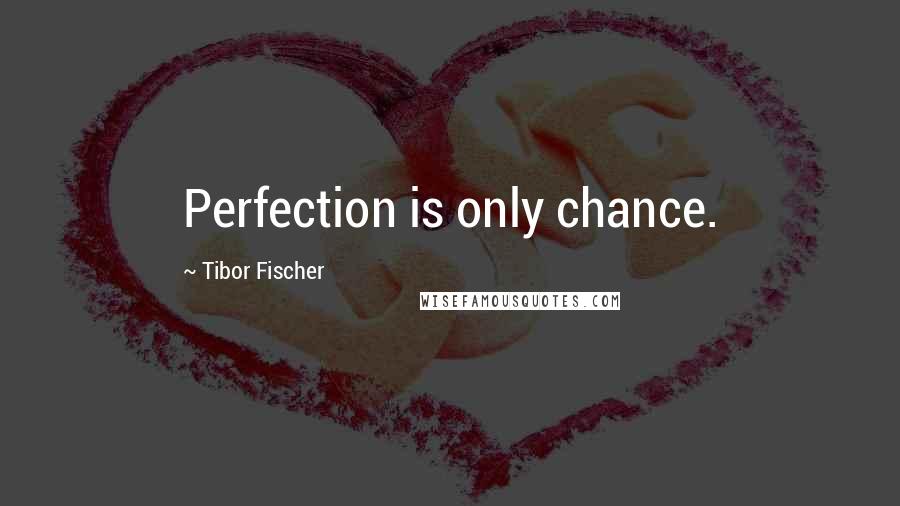 Tibor Fischer quotes: Perfection is only chance.