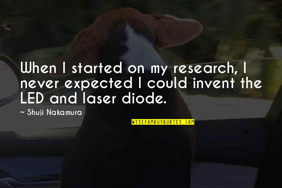 Ticklishness Quotes By Shuji Nakamura: When I started on my research, I never