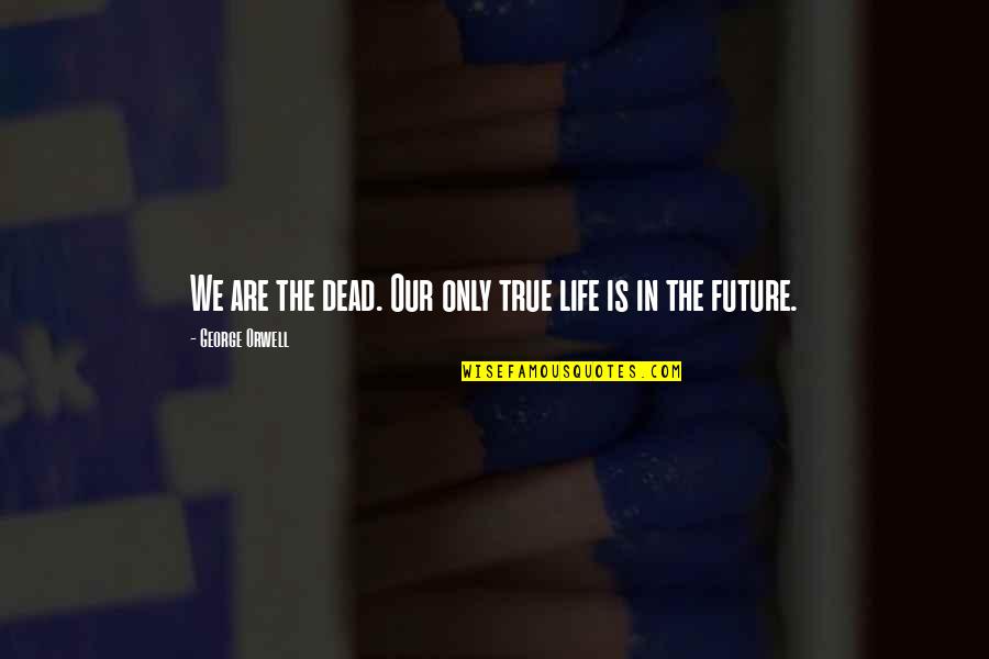 Tiddlywinks Sonoma Quotes By George Orwell: We are the dead. Our only true life