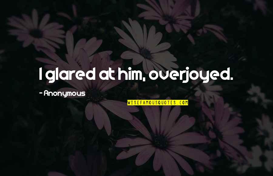 Tiempo Libre Quotes By Anonymous: I glared at him, overjoyed.
