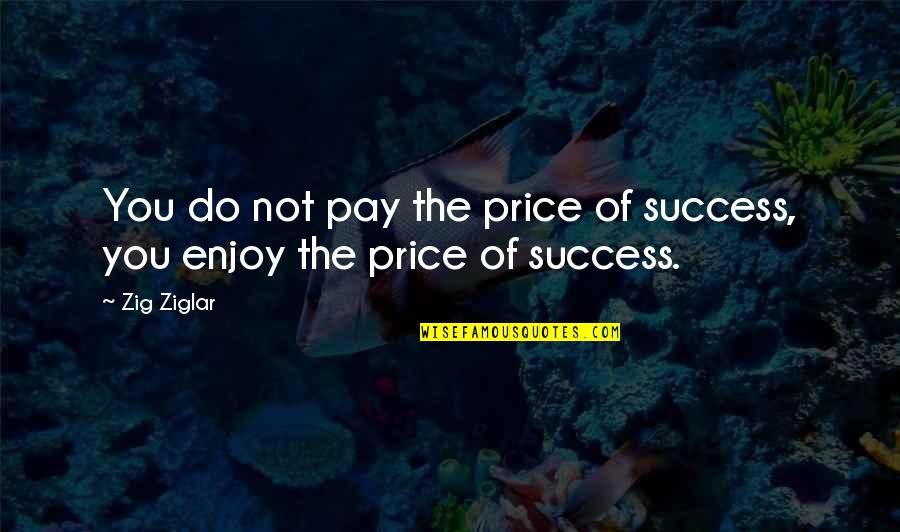 Tientallen Getallenlijn Quotes By Zig Ziglar: You do not pay the price of success,