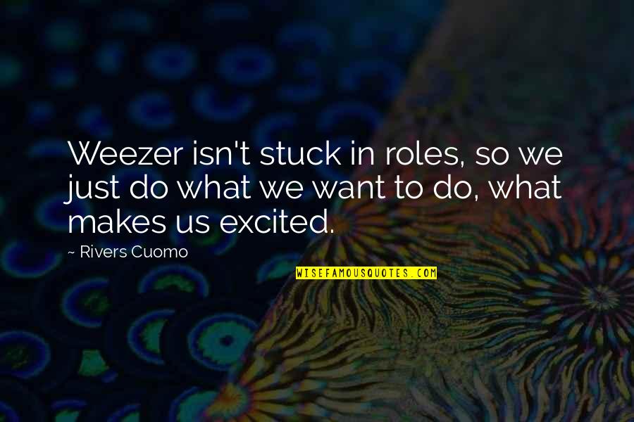 Tierrettung Quotes By Rivers Cuomo: Weezer isn't stuck in roles, so we just Tierrettung Quotes By Rivers Cuomo: Weezer isn't stuck in roles, so we just