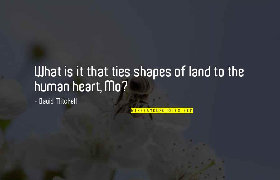 Ties Quotes By David Mitchell: What is it that ties shapes of land