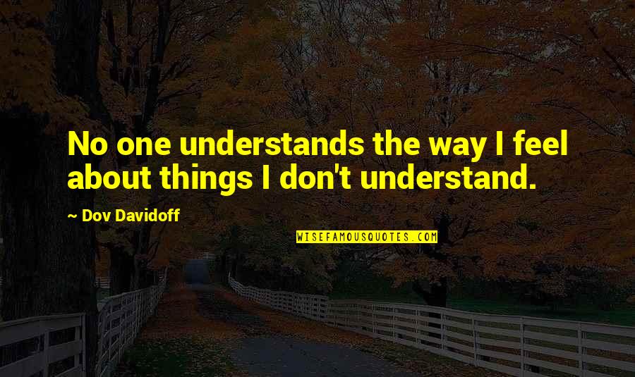 Tiewalker Quotes By Dov Davidoff: No one understands the way I feel about