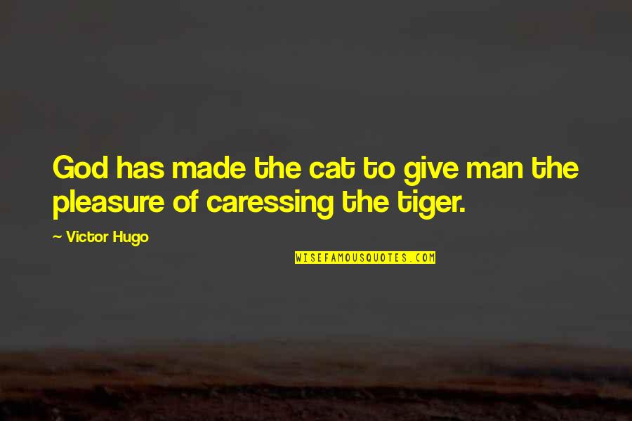 Tiger Cat Quotes By Victor Hugo: God has made the cat to give man