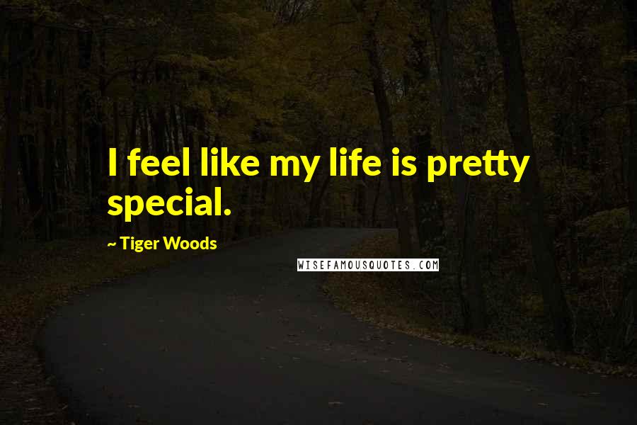 Tiger Woods quotes: I feel like my life is pretty special.