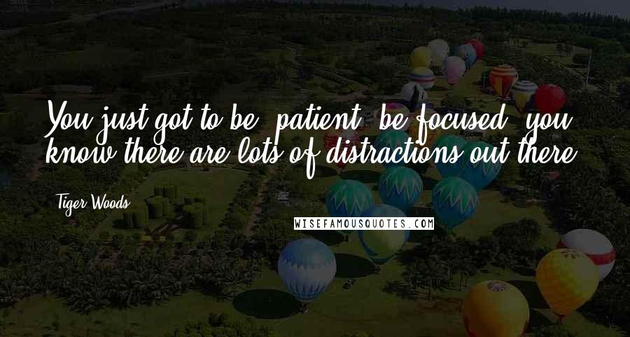 Tiger Woods quotes: You just got to be #patient, be focused, you know there are lots of distractions out there.