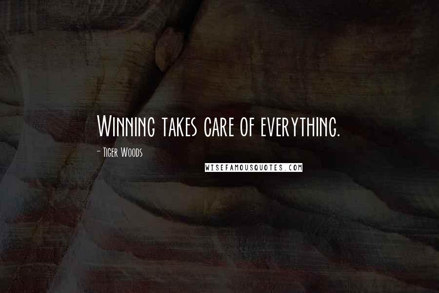 Tiger Woods quotes: Winning takes care of everything.