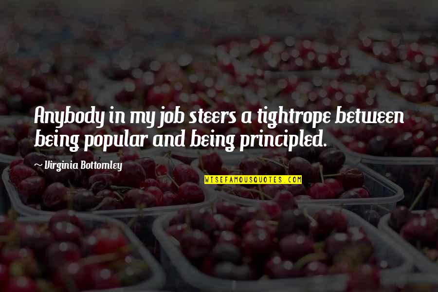Tightrope Quotes By Virginia Bottomley: Anybody in my job steers a tightrope between