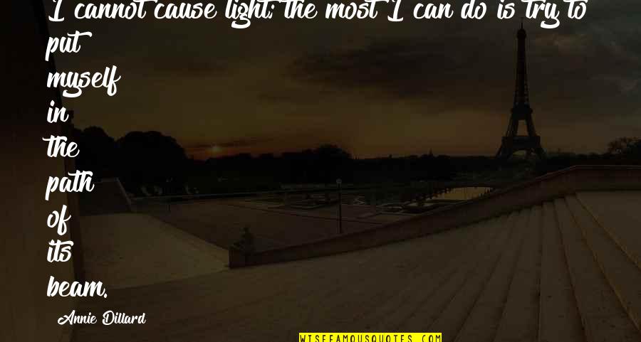 Tikbalang Quotes By Annie Dillard: I cannot cause light; the most I can