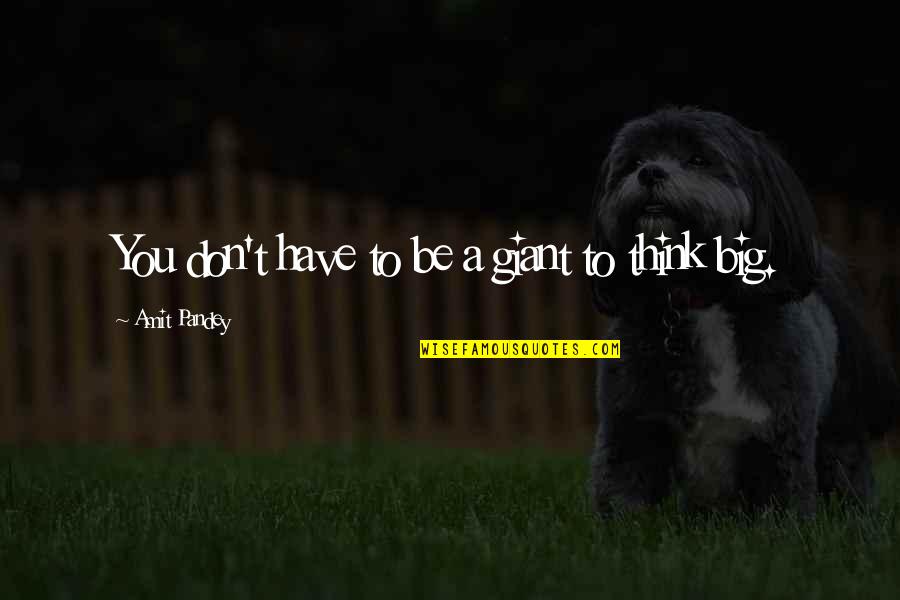Tildy Designs Quotes By Amit Pandey: You don't have to be a giant to Tildy Designs Quotes By Amit Pandey: You don't have to be a giant to