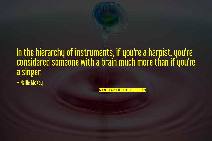 Tilemahos Tank Quotes By Nellie McKay: In the hierarchy of instruments, if you're a Tilemahos Tank Quotes By Nellie McKay: In the hierarchy of instruments, if you're a