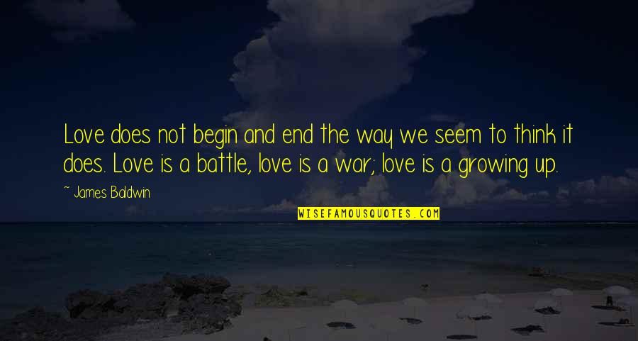 Tillyard Management Quotes By James Baldwin: Love does not begin and end the way