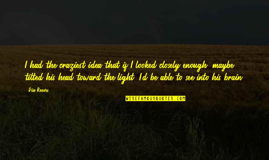 Tilted Quotes By Dia Reeves: I had the craziest idea that if I