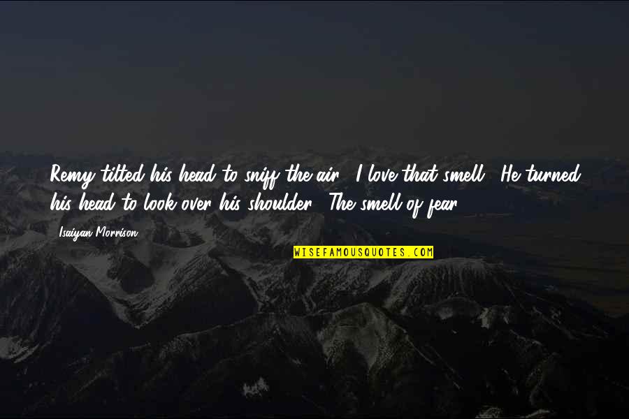 Tilted Quotes By Isaiyan Morrison: Remy tilted his head to sniff the air.