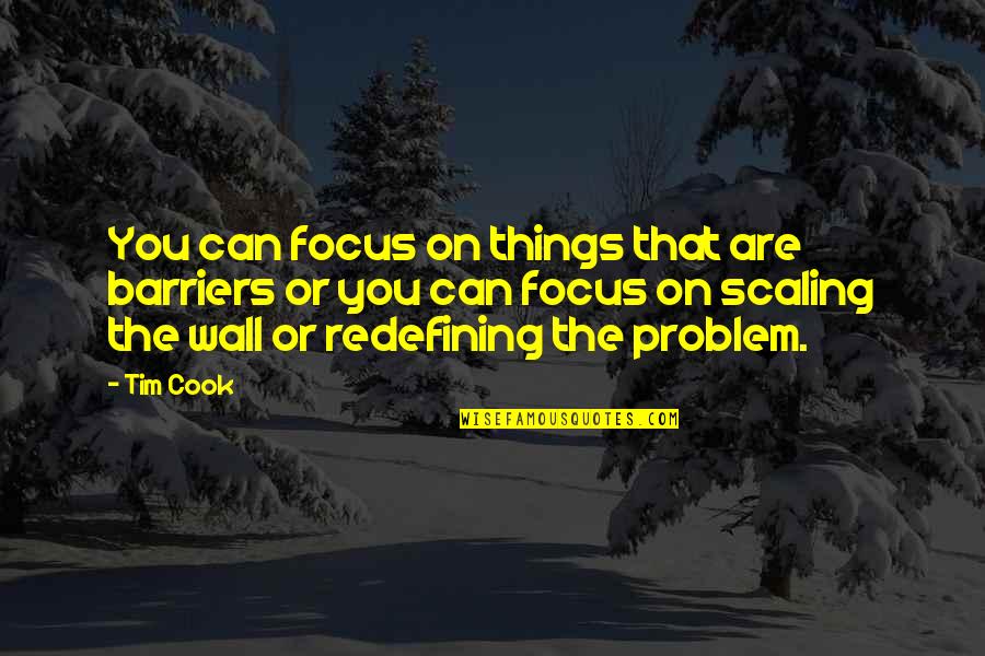 Tim Cook Quotes By Tim Cook: You can focus on things that are barriers