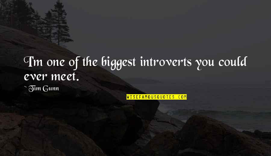 Tim Gunn Quotes By Tim Gunn: I'm one of the biggest introverts you could