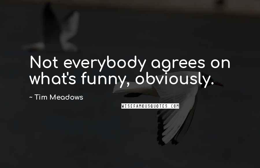 Tim Meadows quotes: Not everybody agrees on what's funny, obviously.