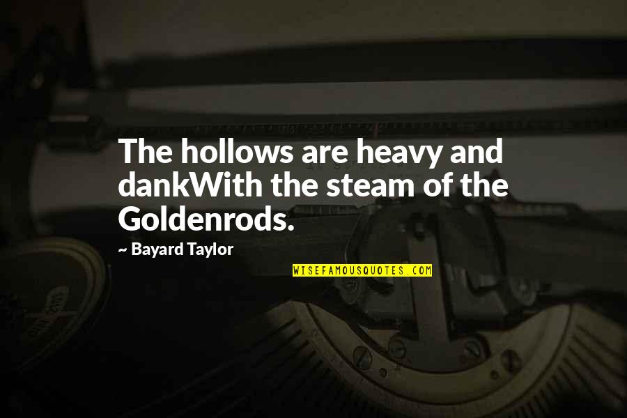 Tim Riggins Quotes By Bayard Taylor: The hollows are heavy and dankWith the steam