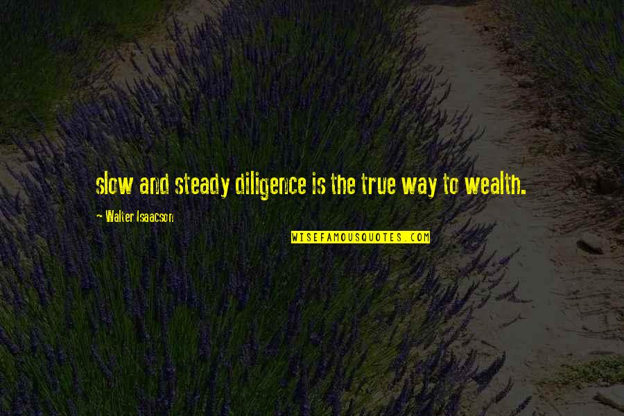 Timbering Quotes By Walter Isaacson: slow and steady diligence is the true way