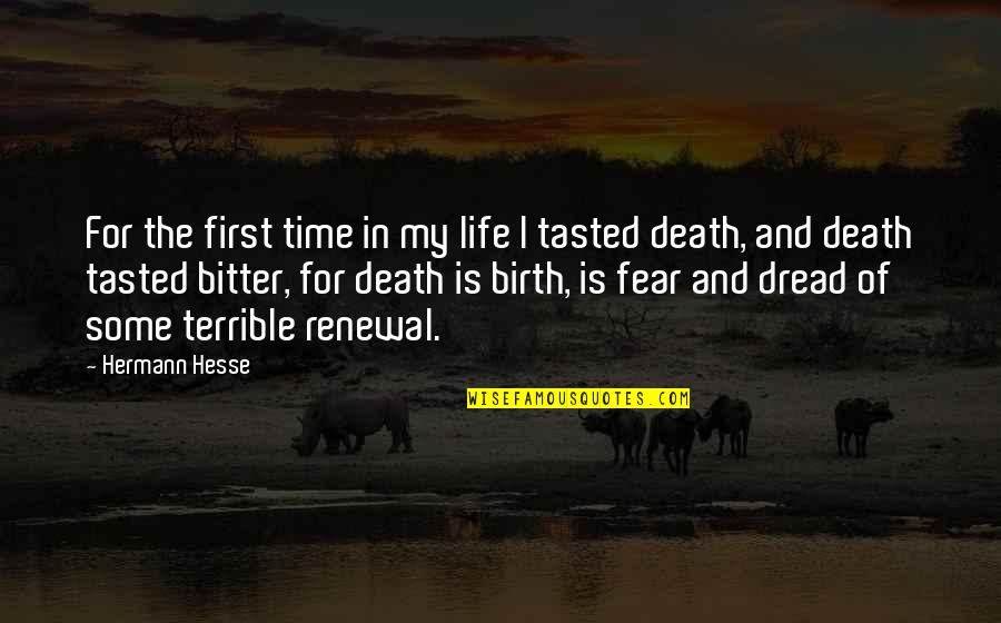 Time And Death Quotes By Hermann Hesse: For the first time in my life I