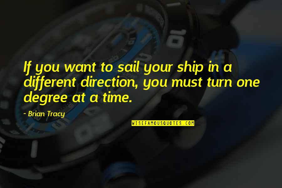 Time And Direction Quotes By Brian Tracy: If you want to sail your ship in