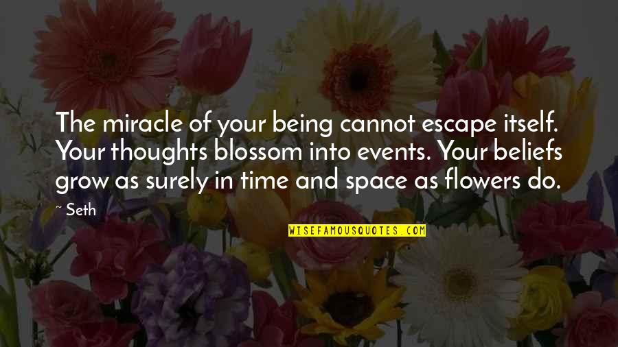 Time And Flowers Quotes By Seth: The miracle of your being cannot escape itself.