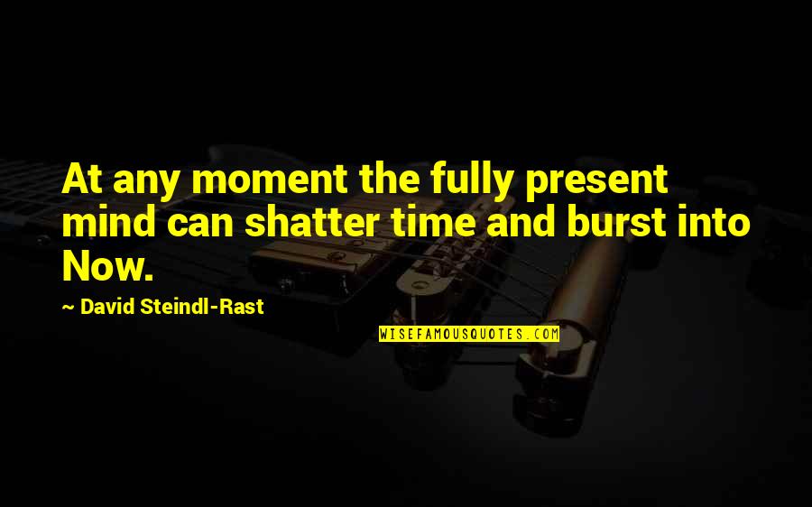 Time And Moments Quotes By David Steindl-Rast: At any moment the fully present mind can